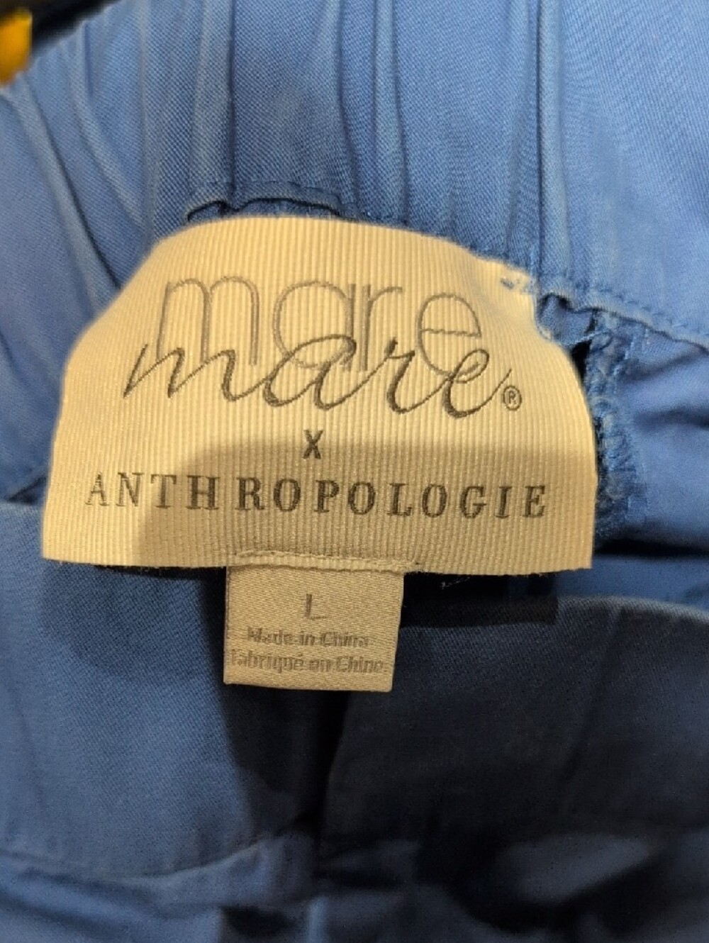 Anthropologie x Mare Mare Wide-Leg Cropped Pants in Cobalt Blue 100% cotton - Picture 5 of 6
